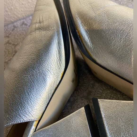 Aldo Chelini~Vtg~Soft~Leather~Slingback~Slant Wrapped Block Heel Sandal~Size 9 - Picture 14 of 16